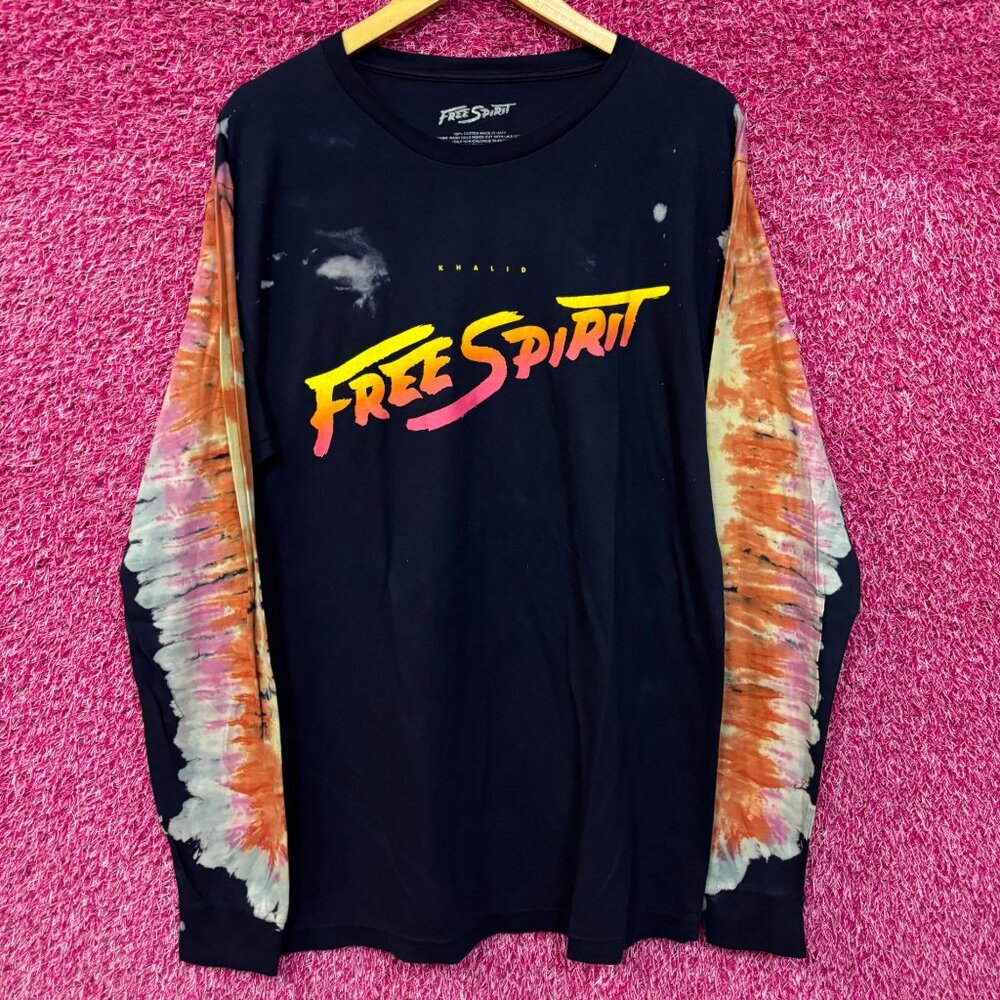Khalid Free Spirit Long Sleeve Tie Dye Tshirt size Large